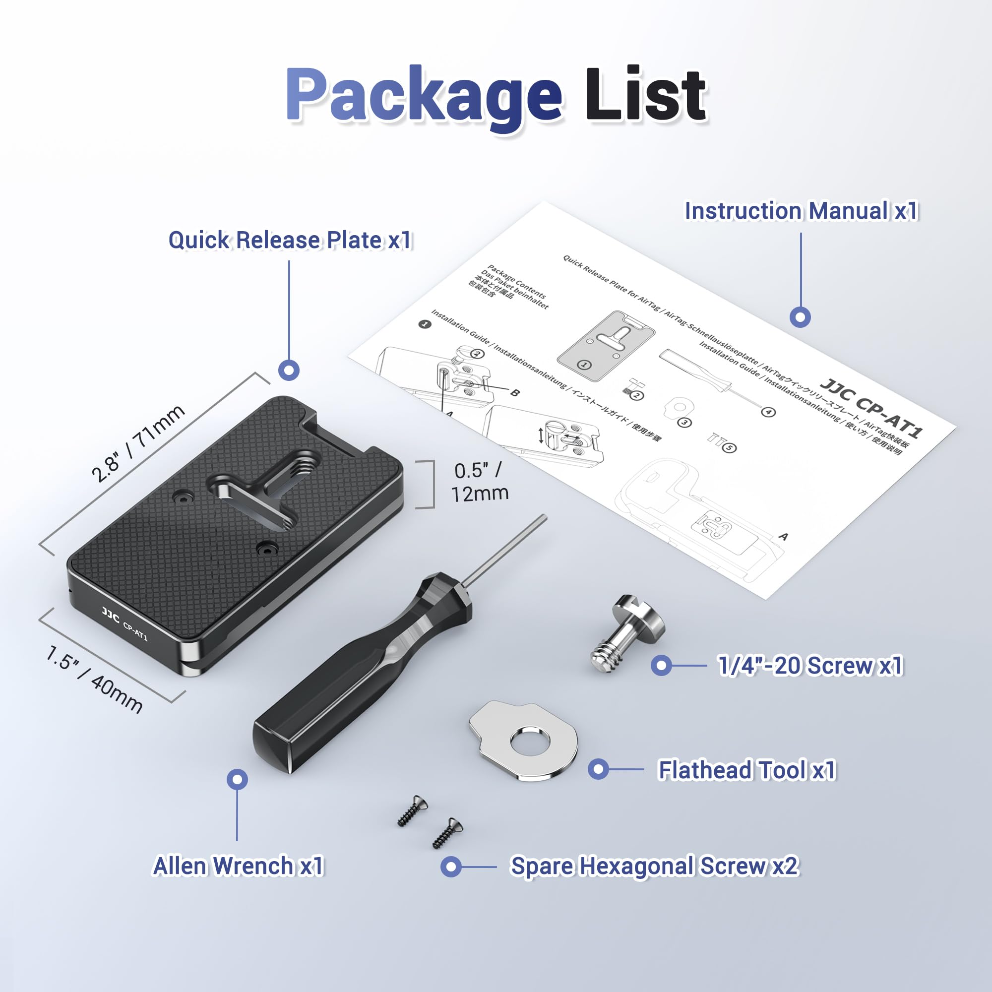 Amazon.com : JJC Quick Release Plate for AirTag, Camera Tripod